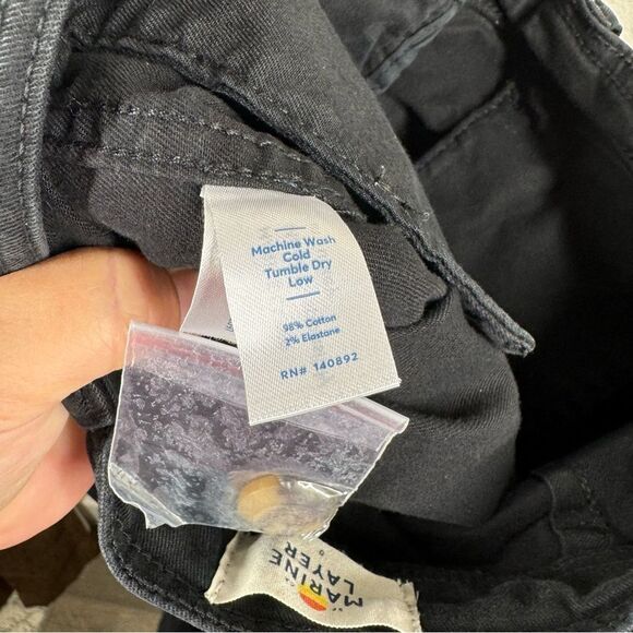 Marine Layer High Waist Bridget Slim Wide Leg Crop Pants Black Women’s Size 0 - Picture 6 of 7